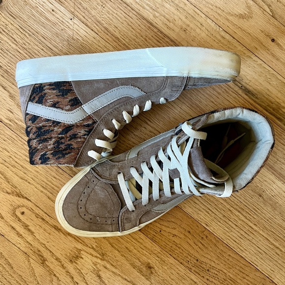 Vans Sk8 Hi 46 Ultracush Leopard Suede Hi Tops Woman’s Size 8 Men’s 6.5 - Picture 8 of 16